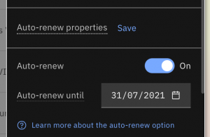 Update auto-renew properties