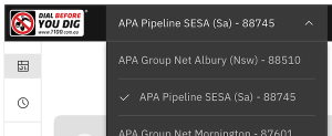 Screenshot of multi-organisation switcher