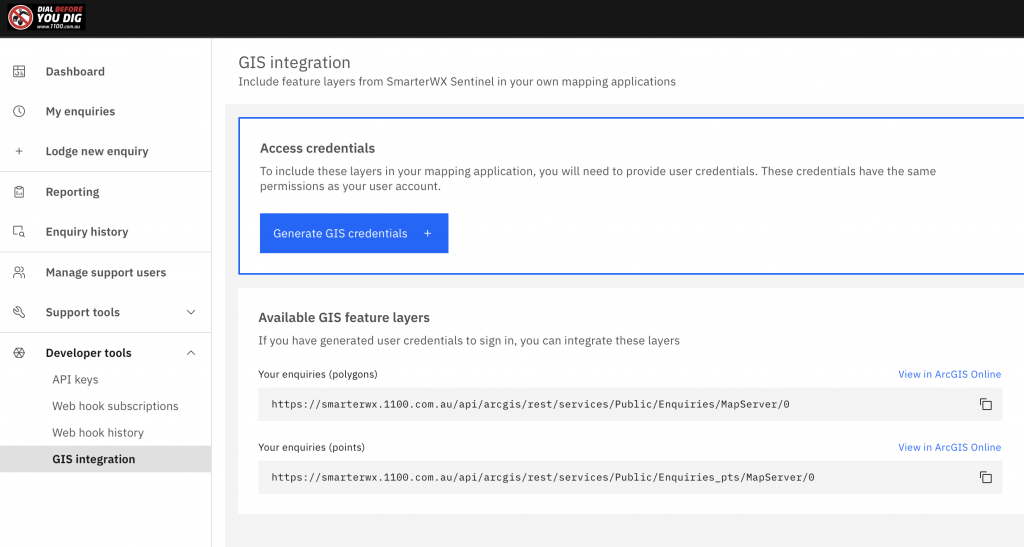 GIS Integration Page